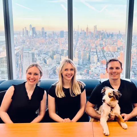 The Alfa founding team with the NYC skyline behind them